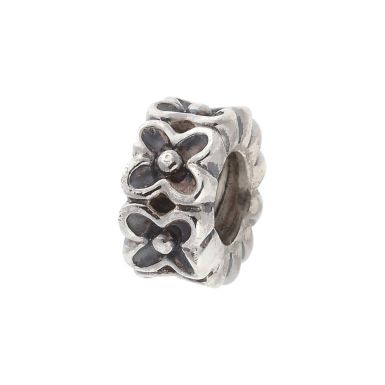 Pre-Owned Pandora Silver Flowers Spacer Charm