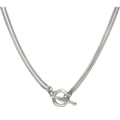 Pre-Owned Tateossian Silver 16 Inch Lariat T-Bar Necklace