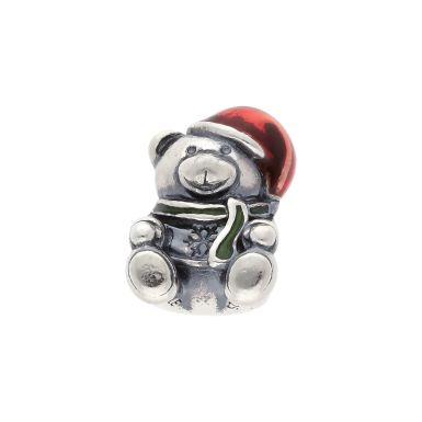 Pre-Owned Pandora Silver Christmas Teddy Bear Charm