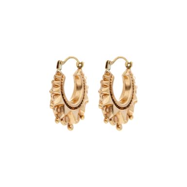 Pre-Owned 9ct Yellow Gold Traditional Creole Earrings