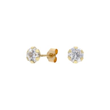 Pre-Owned 9ct Yellow Gold Cubic Zirconia Stud Earrings