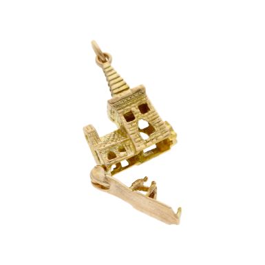 Pre-Owned 9ct Yellow Gold Opening Church Wedding Charm
