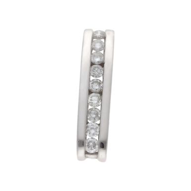 Pre-Owned 18ct White Gold 0.38 Carat Diamond Bar Drop Pendant