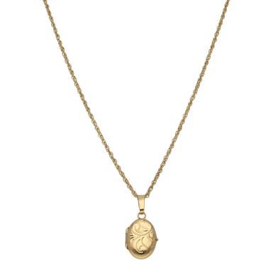 Pre-Owned Vintage 1979 9ct Gold Locket & Chain Necklace