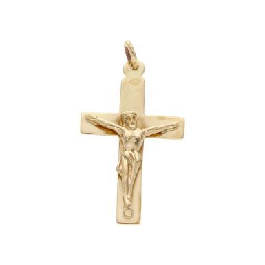 Pre-Owned 9ct Yellow Gold Crucifix Pendant