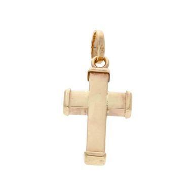 Pre-Owned 9ct Yellow Gold Hollow Cross Pendant