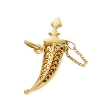 Pre-Owned 14ct Yellow Gold Dagger Charm