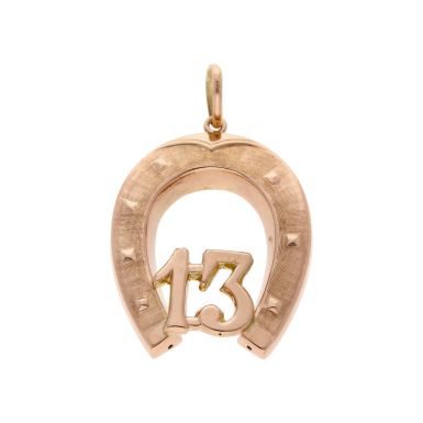 Pre-Owned 9ct Gold Age 13 Horseshoe Pendant