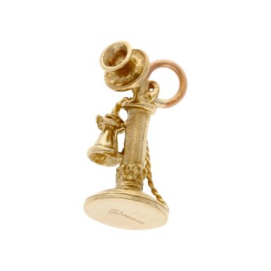 Pre-Owned Vintage 1976 9ct Gold Telephone Charm