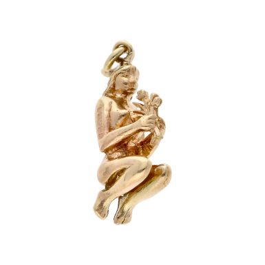 Pre-Owned 9ct Yellow Gold Virgo Horoscope Charm