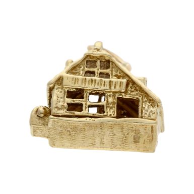 Pre-Owned 9ct Yellow Gold Opening Family Dinner House Charm
