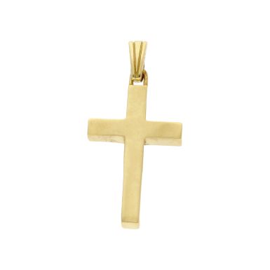 Pre-Owned 18ct Yellow Gold Polished Cross Pendant