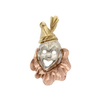 Pre-Owned 9ct Yellow Rose & White Gold Clown Pendant