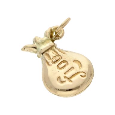 Pre-Owned 9ct Yellow Gold Hollow Sack Of Gold Charm