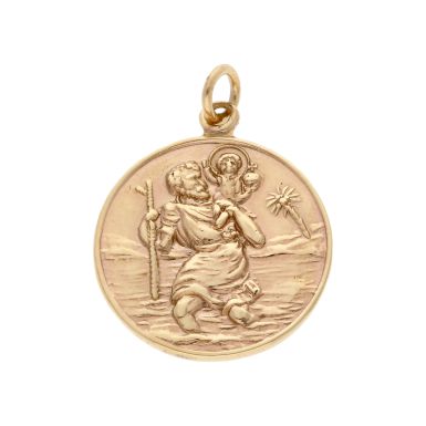 Pre-Owned Vintage 1968 9ct Yellow Gold St.Christopher Pendant