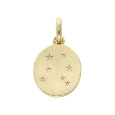 Pre-Owned 9ct Gold Libra Star Constellation Horoscope Pendant