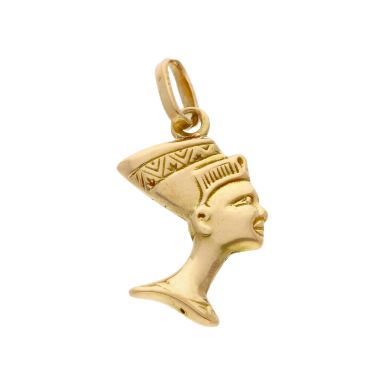 Pre-Owned 14ct Yellow Gold Hollow Nefertiti Pendant