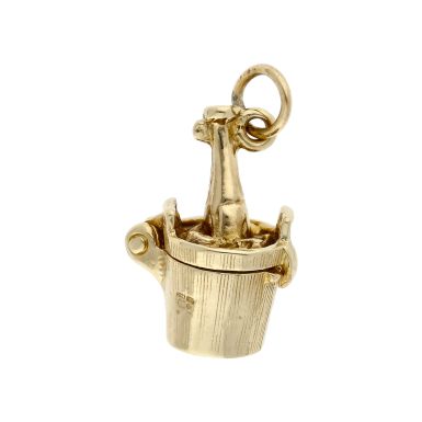 Pre-Owned 9ct Yellow Gold Opening Champagne Bucket Charm