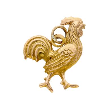 Pre-Owned 9ct Yellow Gold Hollow Cockerel Chicken Charm