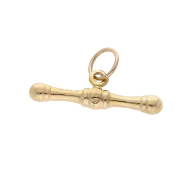 Pre-Owned 9ct Yellow Gold Hollow T-Bar Charm Pendant