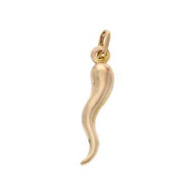 Pre-Owned 9ct Yellow Gold Hollow Horn Of Life Pendant