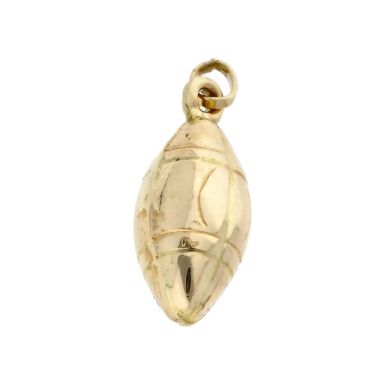 Pre-Owned 9ct Yellow Gold Hollow Rugby Ball Charm