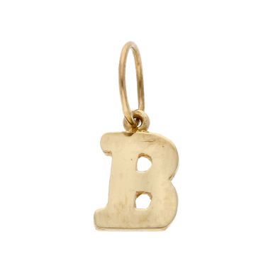 Pre-Owned 9ct Yellow Gold Lightweight Initial B Pendant