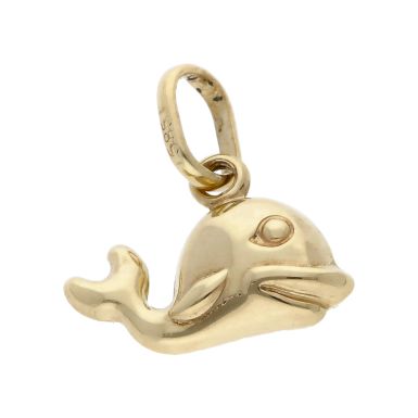 Pre-Owned 14ct Yellow Gold Holllow Whale Charm