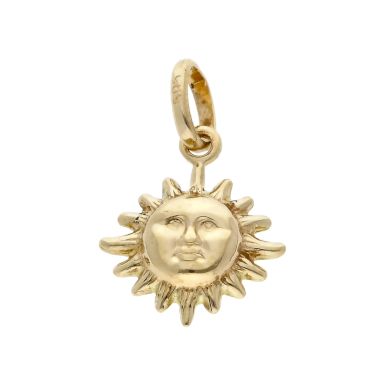 Pre-Owned 14ct Yellow Gold Hollow Sun Charm