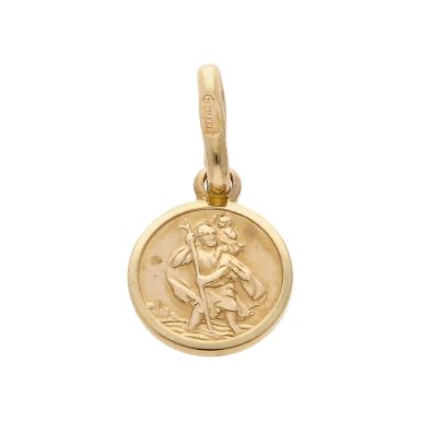 Pre-Owned 9ct Yellow Gold Small St.Christopher Pendant