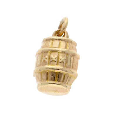 Pre-Owned 9ct Yellow Gold Hollow Barrel Keg Charm