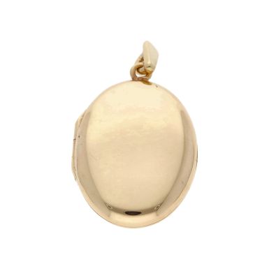 Pre-Owned 9ct Yellow Gold Polished Oval Locket Pendant
