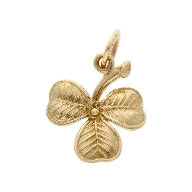 Pre-Owned 9ct Yellow Gold Shamrock Clover Charm