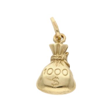 Pre-Owned 9ct Yellow Gold Hollow Moneybag Charm