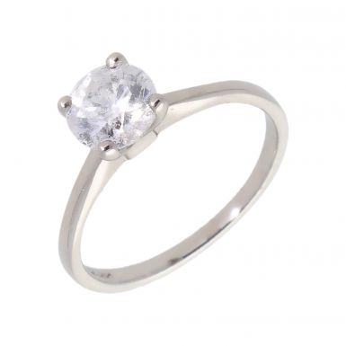 Pre-Owned 9ct White Gold 1.04 Carat Diamond Solitaire Ring