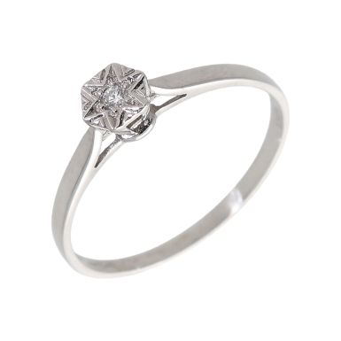 Pre-Owned Platinum Illusion Set Diamond Solitaire Ring