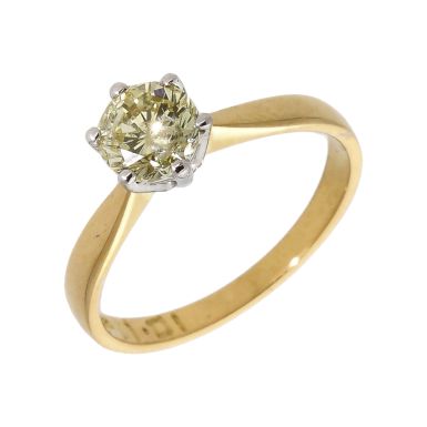 Pre-Owned 18ct Yellow Gold 1.01 Carat Diamond Solitaire Ring