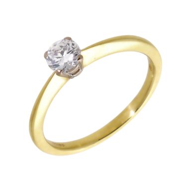 Pre-Owned 18ct Yellow Gold 0.38 Carat Diamond Solitaire Ring