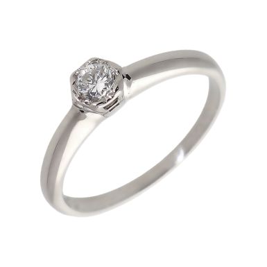 Pre-Owned 9ct White Gold 0.17 Carat Diamond Solitaire Ring