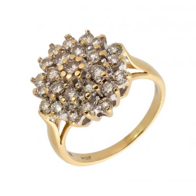 Pre-Owned 18ct Yellow Gold Diamond Cluster Ring