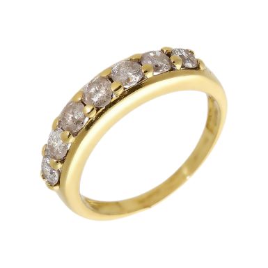 Pre-Owned 18ct Yellow Gold 0.75 Carat Diamond Half Eternity Ring