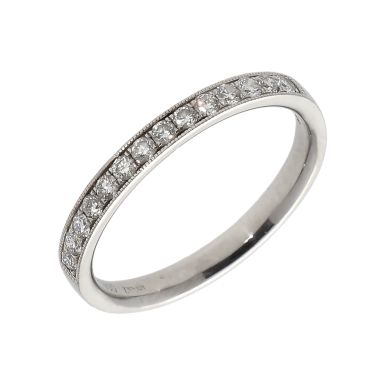 Pre-Owned Platinum 0.25 Carat Diamond Half Eternity Ring