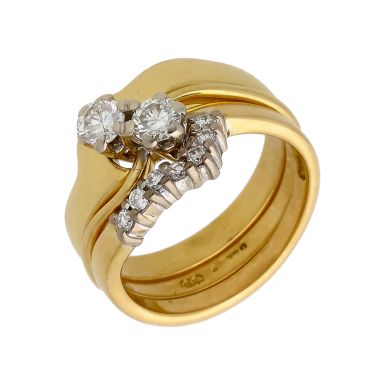 Pre-Owned 18ct Yellow Gold 0.50 Carat Diamond Bridal Ring Set