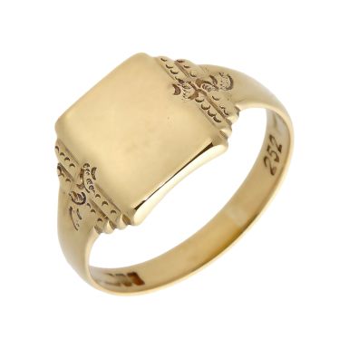 Pre-Owned Vintage 1967 9ct Yellow Gold Signet Ring