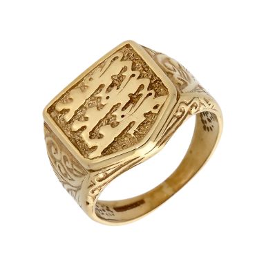 Pre-Owned 9ct Yellow Gold 3 Lions England Signet Ring