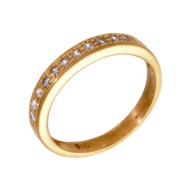 Pre-Owned High Carat Gemstone Set Half Eternity Ring