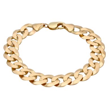 Pre-Owned 9ct Yellow Gold 8.75 Inch Curb Bracelet