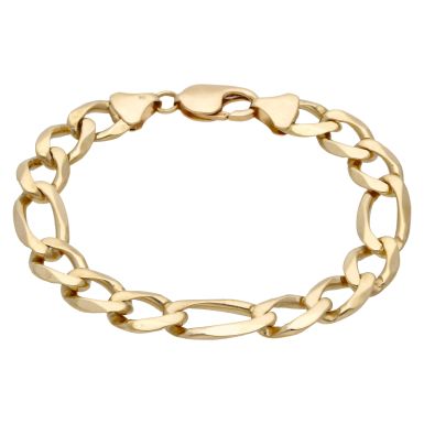 Pre-Owned 9ct Yellow Gold 7.5 Inch Figaro Bracelet