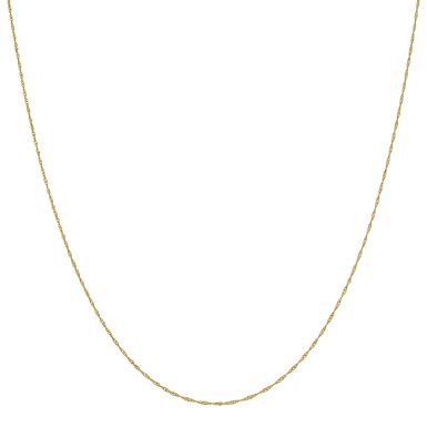 Pre-Owned 9ct Yellow Gold Fine 16 Inch Twist Chain Necklace