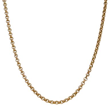 Pre-Owned 9ct Yellow Gold 20 Inch Hollow Belcher Chain Necklace